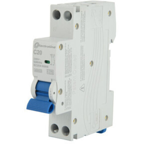 INTERRUTTORE MAGNETOTERMICO 20A 1P+N 4,5KA 2 PZ