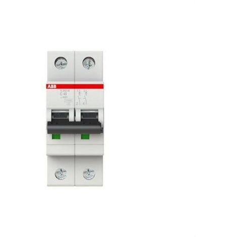 INTERRUTTORE MAGNETOTERMICO 2P C40 10KA 2 MODULI CURVA C 40A - ABB S202M/C40
