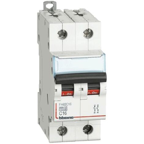 Interruttore Magnetotermico 2P Curvac 16A 10Ka Btdin100 ( Bticino Cod. Fh82C16 )