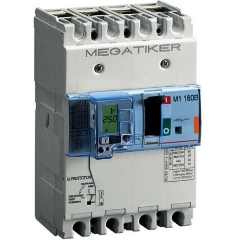 Interruttore Magnetotermico 3P+N/2 160A 25Ka M1 160B  ( BTICINO cod. T714B160D )