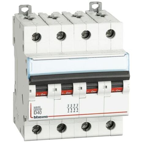 Interruttore Magnetotermico 4P Curva D40A 6Ka Btdin60 ( Bticino Cod. Fn84D40 )
