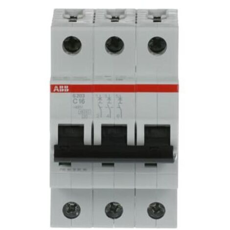 Interruttore magnetotermico ABB 3P 16A 6KA C 3M S203 S468008
