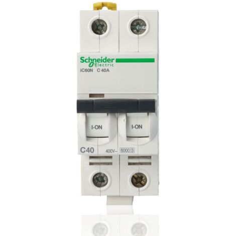 Interruttore magnetotermico acti9 ic60 schneider electric 2p c 40a 6000a - a9f79240