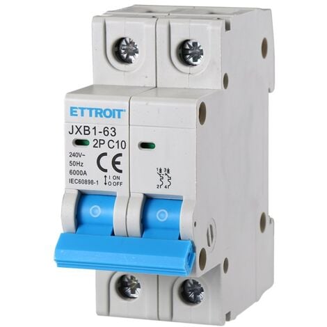 ETTROIT Interruttore Magnetotermico Automatico 10A 2P 220V Salvavita Stotz