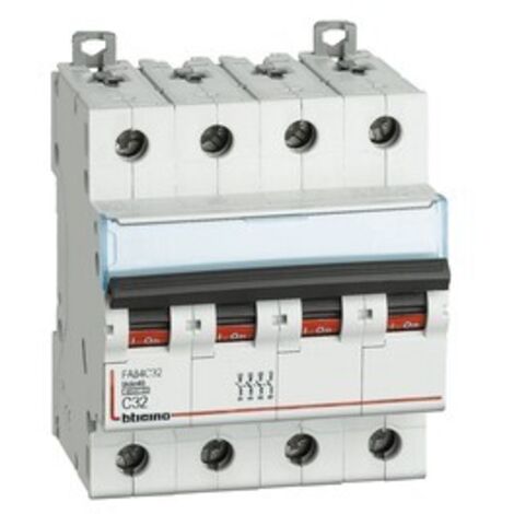 Interruttore magnetotermico Bticino 20A 4 Poli 6KA Curva D 4 Moduli FN84D20