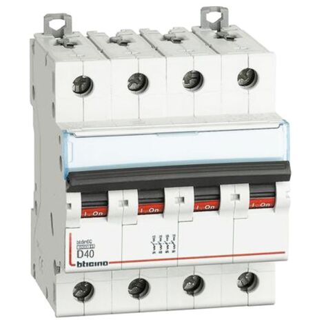Interruttore magnetotermico Bticino 40A 6KA 4 Poli Curva D FN84D40