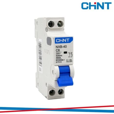 Interruttore magnetotermico chint nxb-40/c6 1p+n 6a 4,5ka curva c - 817015