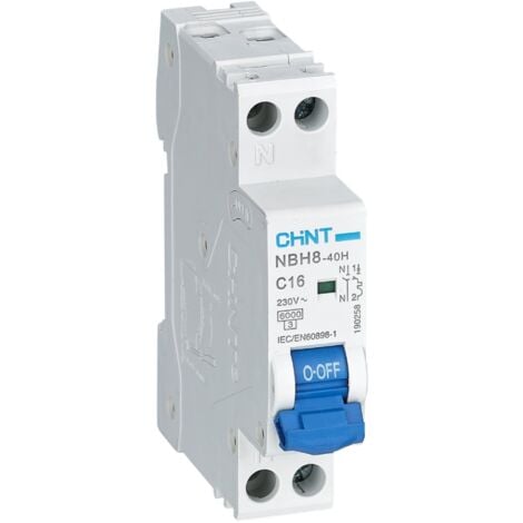 Interruttore magnetotermico compatto chint 1 modulo 1p+n 16a - 190258