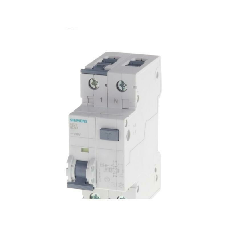 Siemens - interruttore magnetotermico differenziale 4.5 ka 1p+n tipo ac 300ma 5su1653-1kk10 5su16531kk10