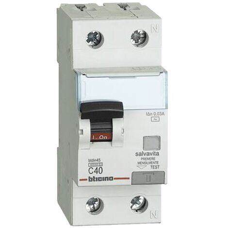 Interruttore magnetotermico differenziale 40A Bticino salvavita GA8813AC40