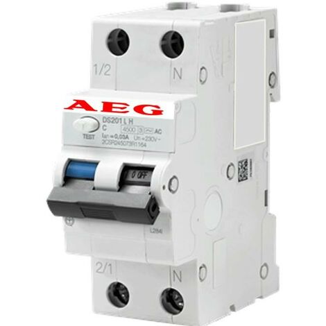 Interruttore magnetotermico differenziale 6A AEG DDM45AC06/030 EX D90ec06/030