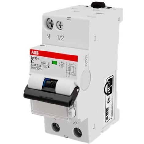 Interruttore Magnetotermico Differenziale DS201 C10 A30 1P+N (DS201C10A30)