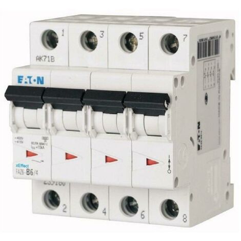 Interruttore magnetotermico Eaton 25A 4 poli 6KA curva C 4 moduli 239220
