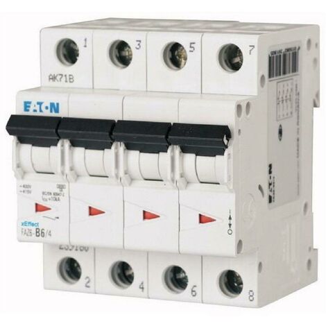 Interruttore magnetotermico Eaton 32A 4 poli 6KA curva C 4 moduli 239221