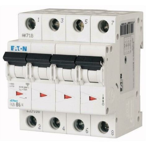 Interruttore magnetotermico Eaton 40A 4 poli 6KA curva C 4 moduli 239222