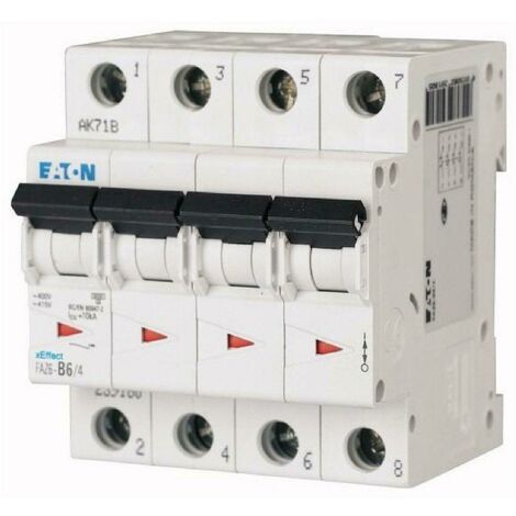 Interruttore Magnetotermico Eaton 50A 4 poli 6KA curva C 4 moduli 239223