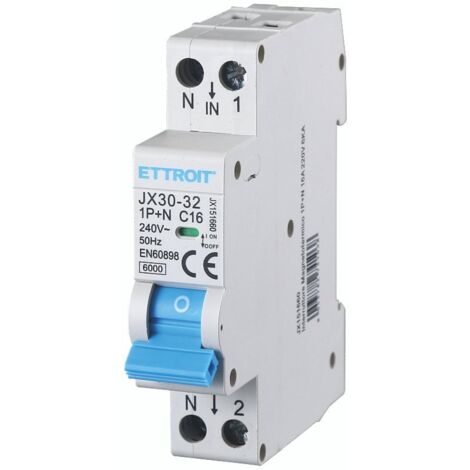 Interruttore magnetotermico ettroit 1pn 16a - jx151660