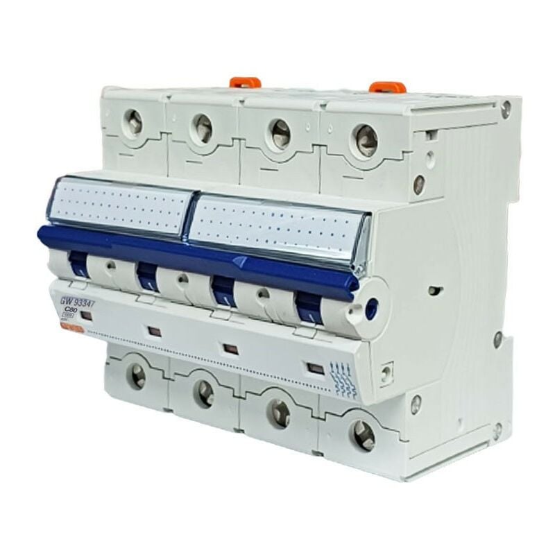 Gewiss - Disjoncteur magnétothermique 80A 4P 10KA c 6 modules GW93347