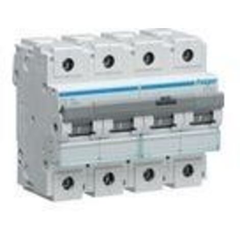 Interruttore magnetotermico Hager 4P 100A 10KA C 6 moduli HMF490