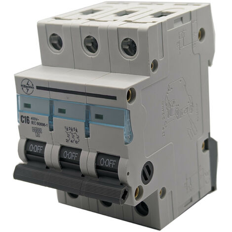 Interruttore magnetotermico Mcb 3p C 16amp 400vac Pcel-3p-c-16a