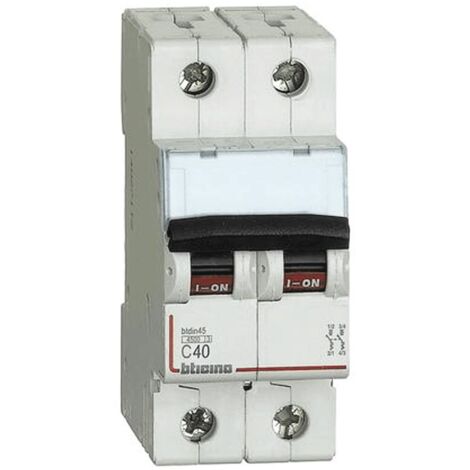 Interruttore Magnetotermico Modulare 2P Curvac40A 4,5Ka ( Bticino Cod. Fa82C40 )