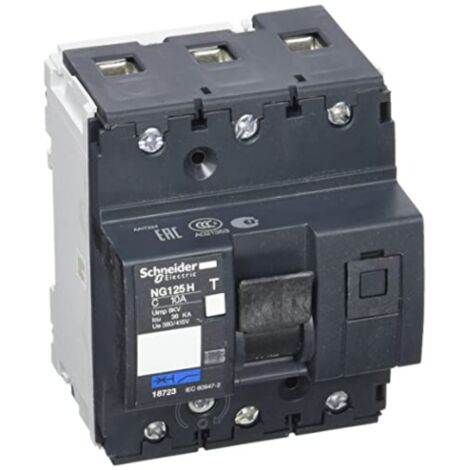 Interruttore magnetotermico NG125H 3P C 10A 36kA - 18723