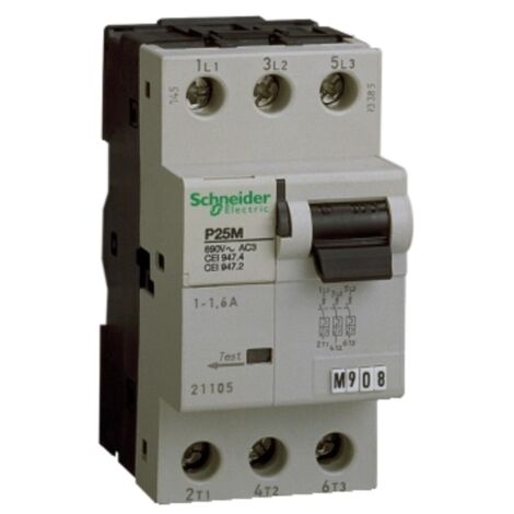 Interruttore Magnetotermico Protezione Motore P25M 6,3A SCHNEIDER 21108