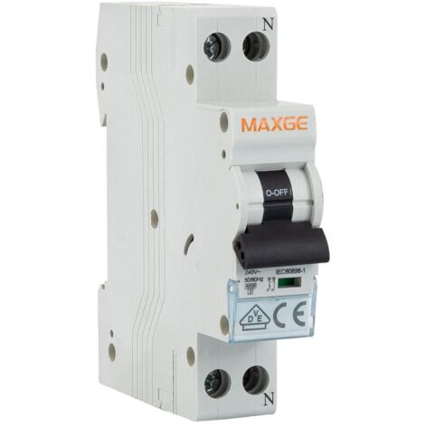 Interruttore Magnetotermico Residenziale DPN 1P+N 6-32A 6kA Curva C Alpha+ MAXGE 32 A