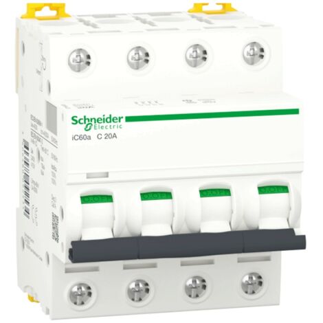 Interruttore magnetotermico Schneider 4P 20A 4,5KA C 4M iC60a A9F64420