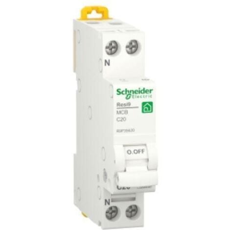 Interruttore magnetotermico schneider electric 1p+n 20a 230v - r9p35620