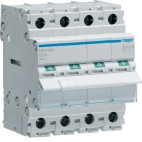 Interruttore Manovra Non Aut 4 Poli 125A 4 Mod ( HAGER cod. SBN499 )