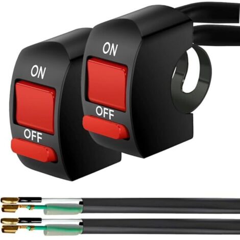 Interruttore manubrio 22 mm, interruttore manubrio moto, avviamento elettrico universale impermeabile, accensione/spegnimento fari a LED