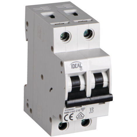 Interruttore modulare 2P – 10A – Curve C – 6000A  Rail TH35 Kanlux