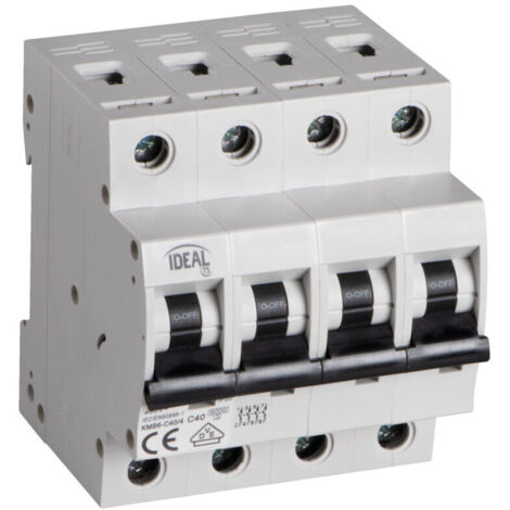Interruttore modulare 4P – 40A – Curve C  6000A  Rail TH35 Kanlux