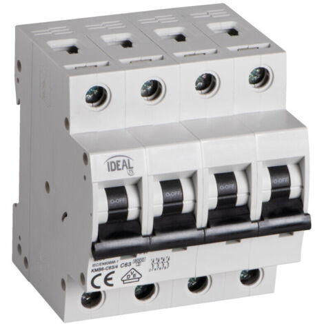 Interruttore modulare 4P - 63A - Curve C - 6000A - Rail TH35