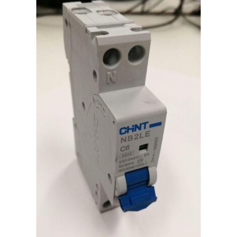 Interruttore mtd compact chint 1p+n c6a 30ma 6ka ac- 689000