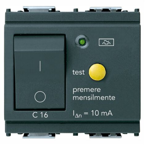 Interruttore MTDiff.1P+N C16 10mA 2 moduli Vimar 16511.16 Idea