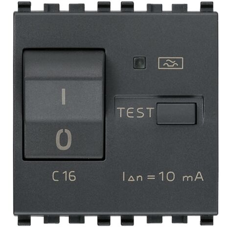 Interruttore MTDiff.1P+N C16 10mA grigio Vimar Eikon 20411.16