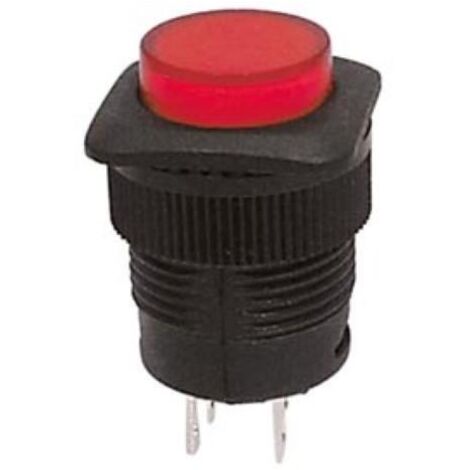 Interruttore Off-On - cappuccio rosso - con led