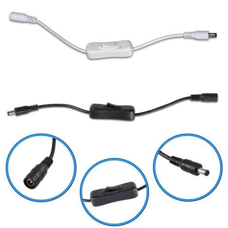 Interruttore On Off  per strip striscia led connettore 12v volt pulsante  Nero