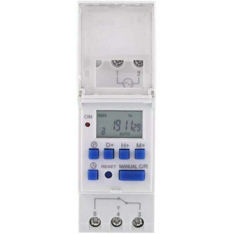 Interruttore orario programmabile settimanale con display LCD (12 V) Relè di ritardo programmabile digitale Timer 16 on e 16 off