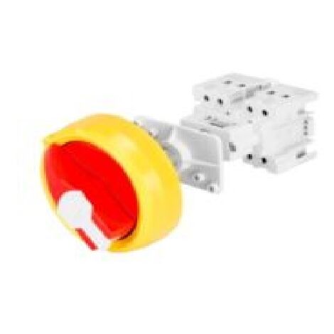 Interruttore Rotativo da quadro comando con manopola rossa 4P 4M 32A IP65
