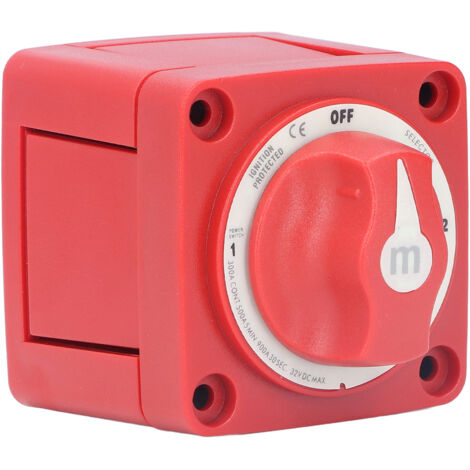 Interruttore selettore batteria da 300 A, interruttore di disconnessione batteria per uso nautico, selettore batteria a 3 posizioni per impieghi gravosi per barche/camper
