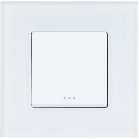 Interruttore Semplice con Cornice PC Modern Bianco