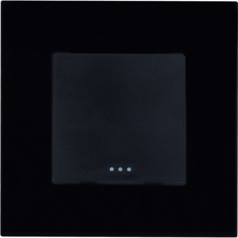 Interruttore Semplice Incrociato con Cornice PC Modern Nero