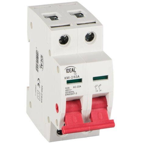 Interruttore-sezionatore modulare - 2 moduli - 63A - Rail DIN - IP20