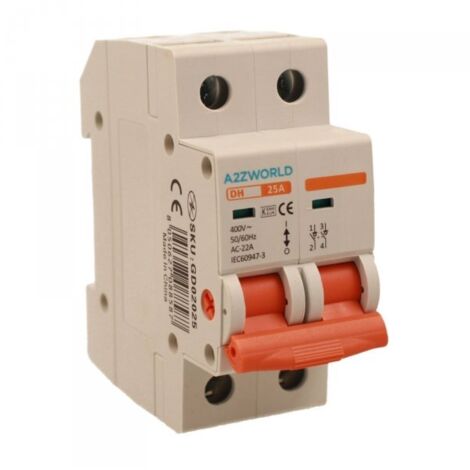 Interruttore Sezionatore Modulare 2P 2M 25A AC 400V IP20 IEC60947-3 DH