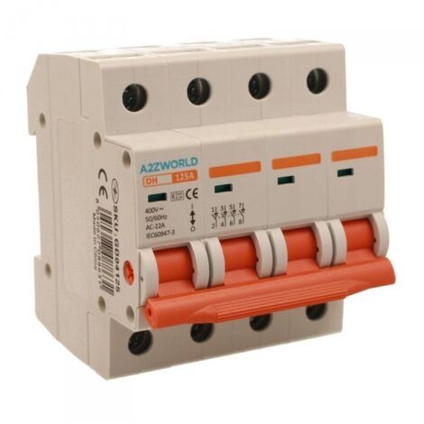 Interruttore Sezionatore Modulare 4P 4M 125A AC 400V IP20 IEC60947-3 DH