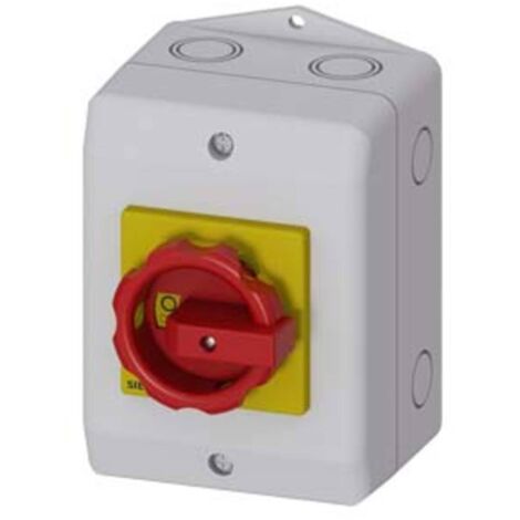 Interruttore sezionatore Rosso, Giallo 3 poli 6 mm² 16 A 690 V/AC Siemens 3LD20640TB53