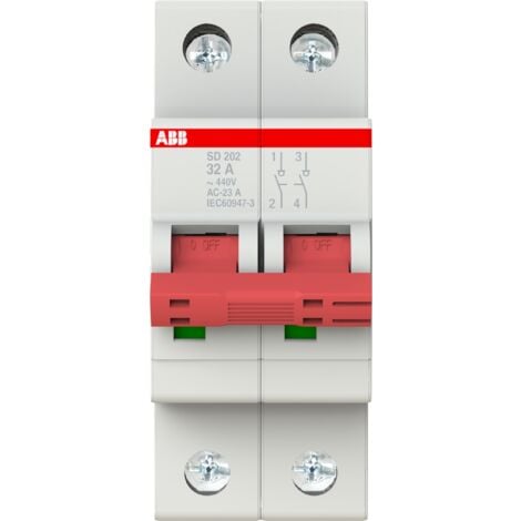 Interruttore sezionatore sd202 32 2p 32a abb m990414